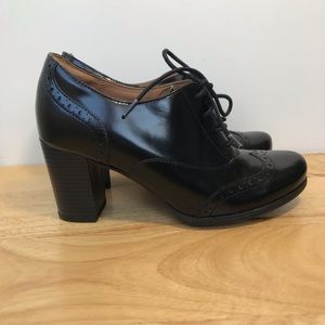 Clarks Black Loafer Heel